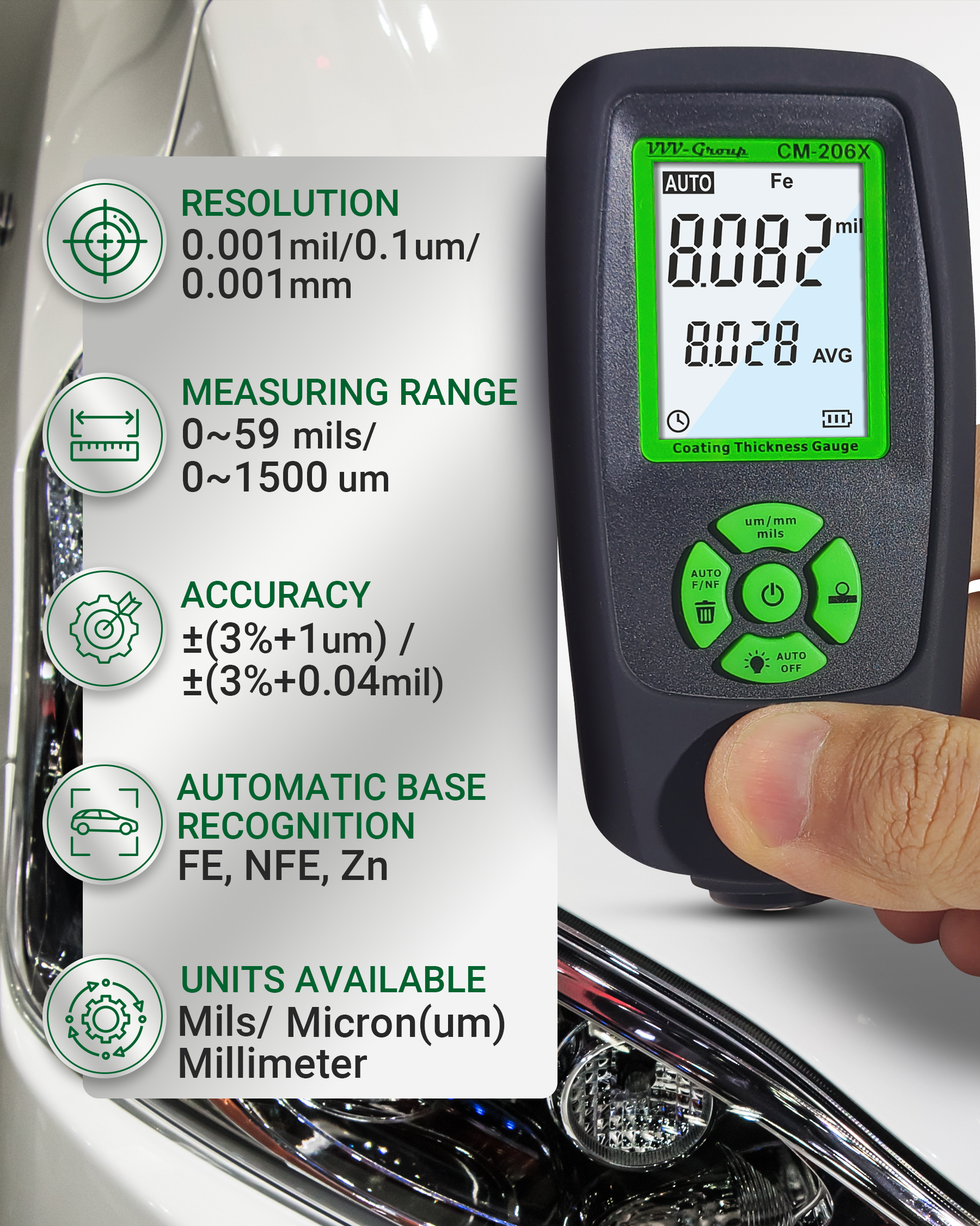 Paint Thickness Gauge CM-206X