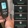 CM-208Z paint thickness gauge with wired sensor for high-precision metal testing