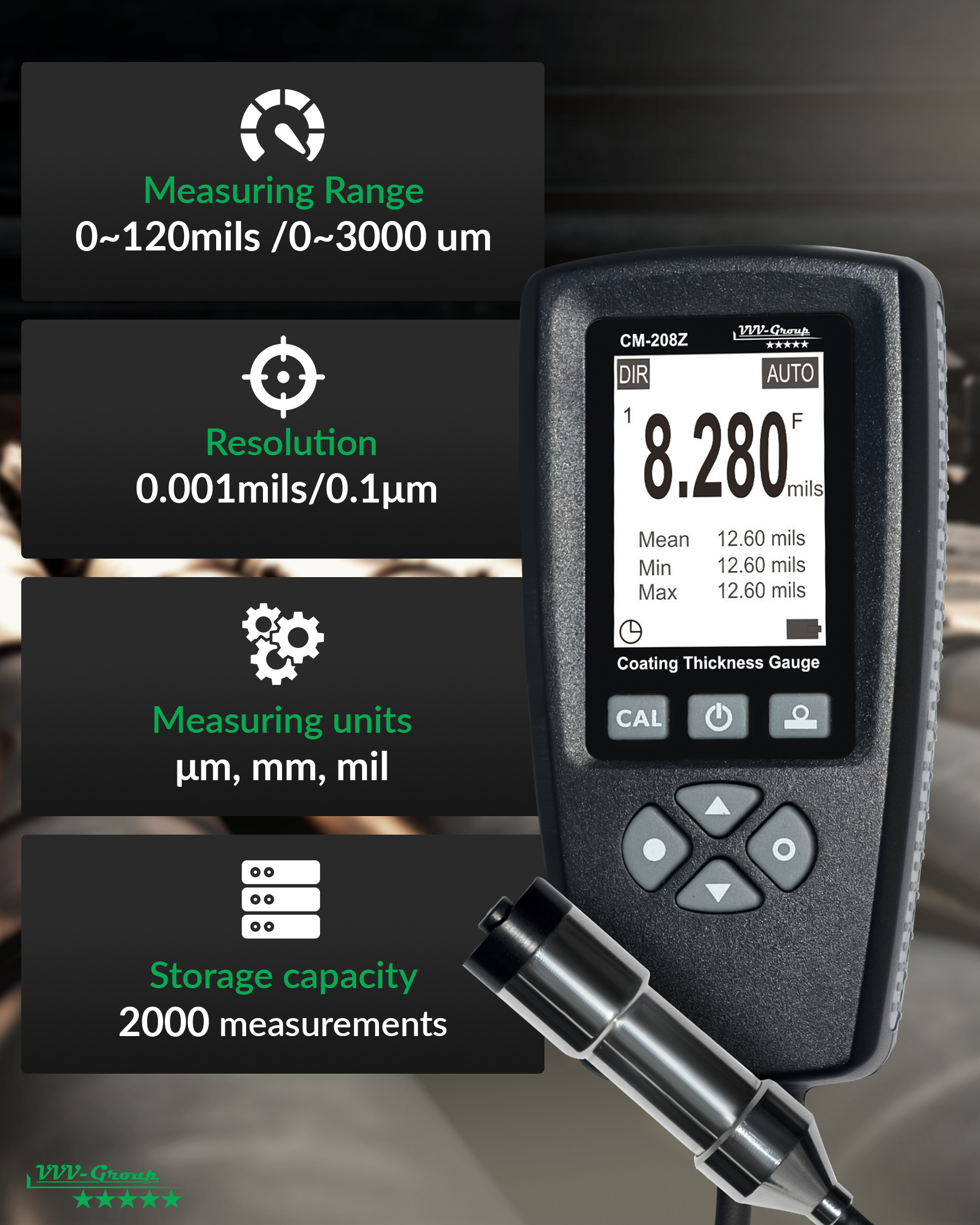 Coating Thickness Gauge CM-208Z