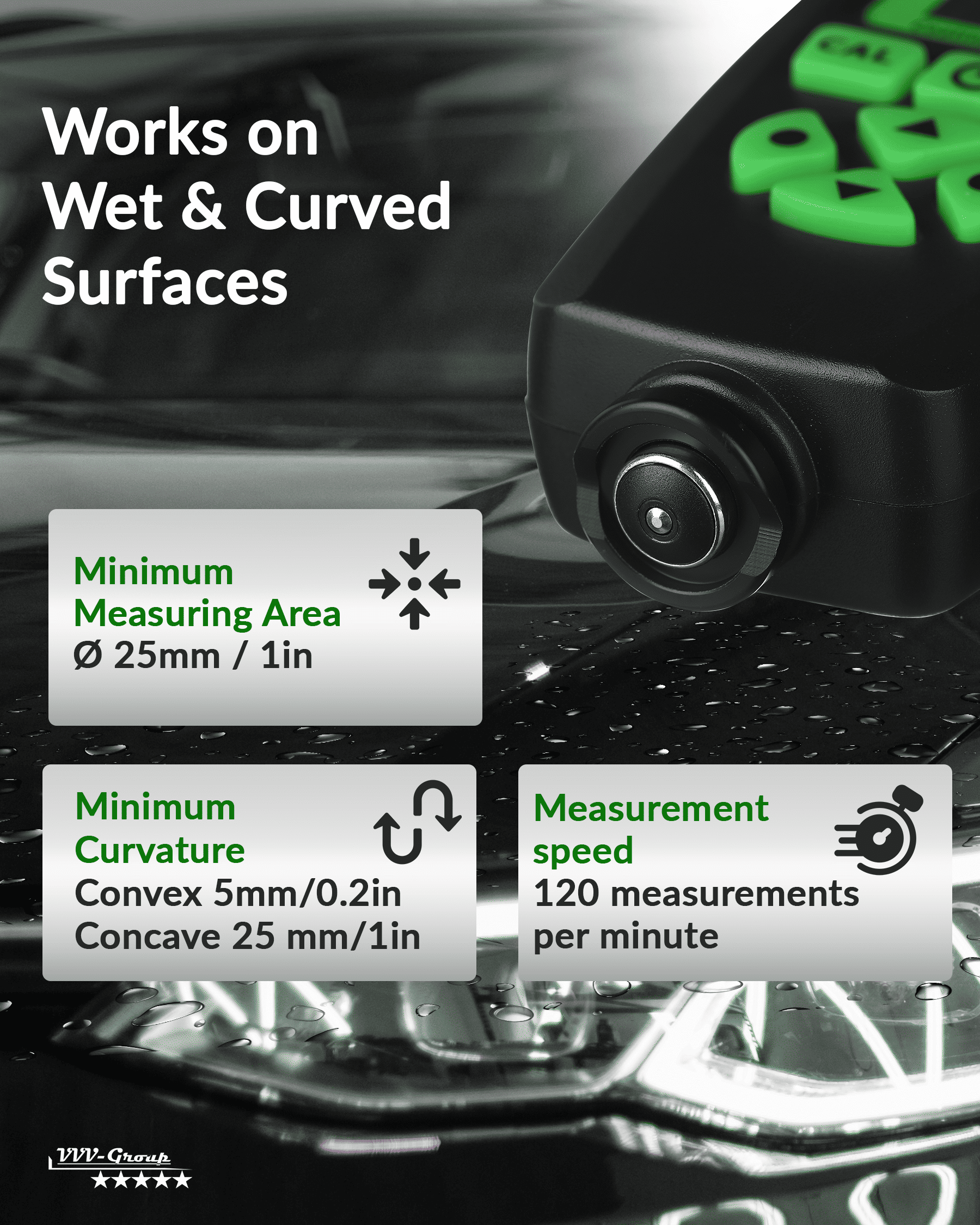 CM-208FN Car Body Paint Thickness Meter Digital Coating Thickness Gauge CM-208FN
