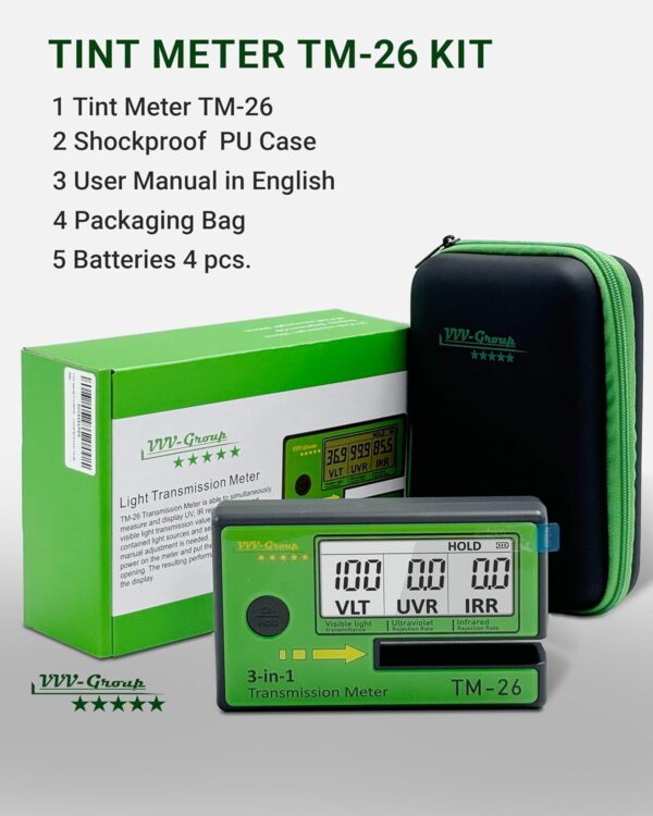 Digital Window Tint Meter TM-26