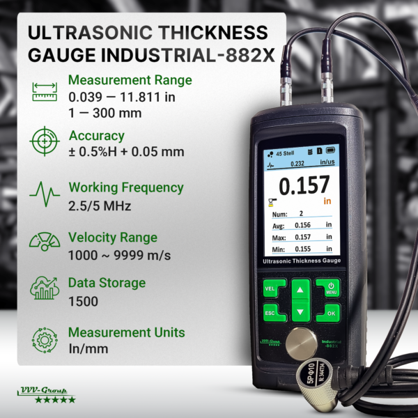 Ultrasonic Thickness Gauge Industrial-882X