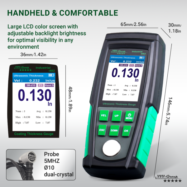 Ultrasonic Thickness Gauge Industrial-882