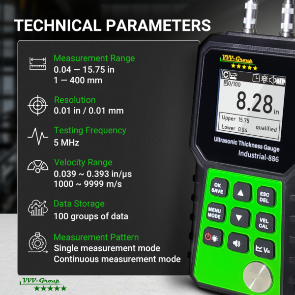 Ultrasonic Thickness Tester Industrial-886