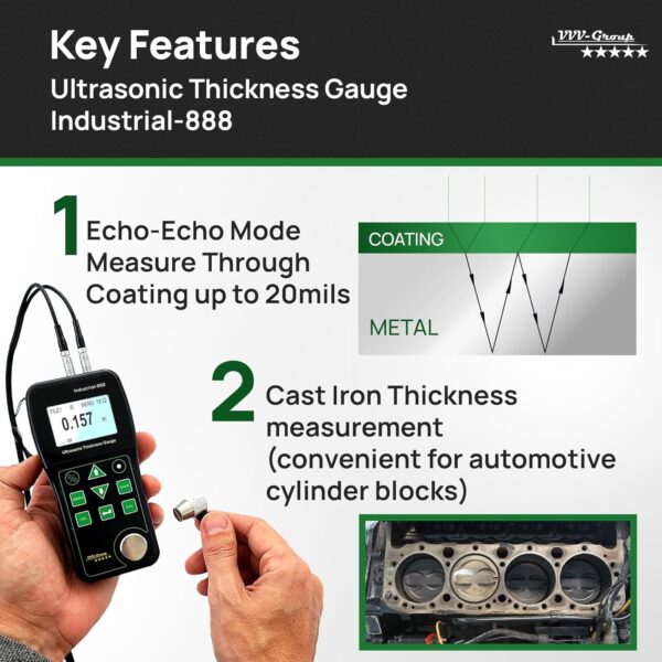 Ultrasonic Thickness Gauge Industrial-888