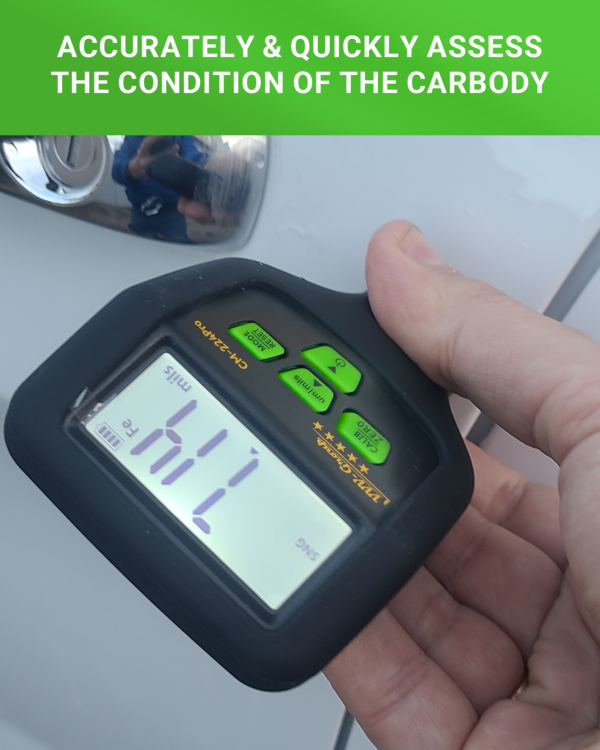 Professional automotive inspection using CM-224Pro paint thickness gauge