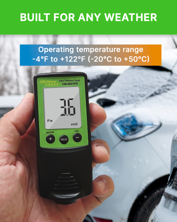Compact size CM-8801FN paint thickness gauge