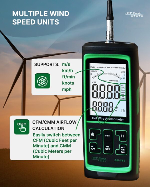 286 7 Hot Wire Anemometer AM-286