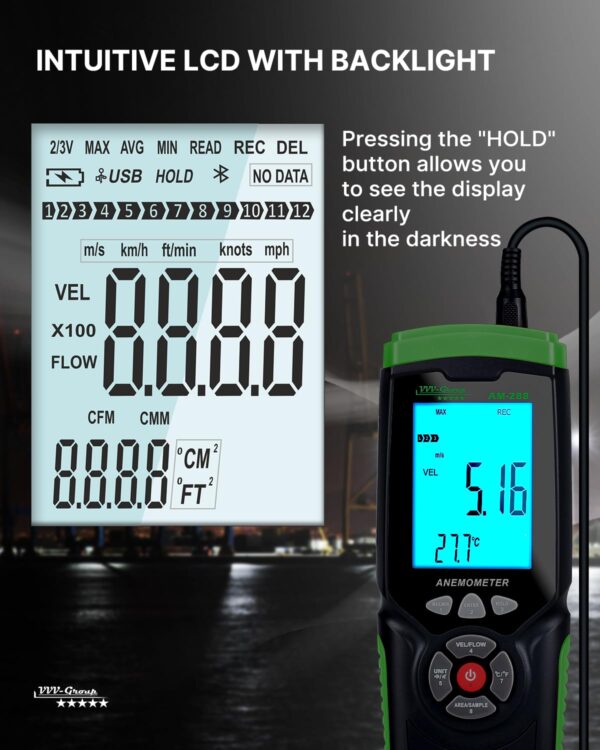 288 8 Hot Wire Anemometer AM-288