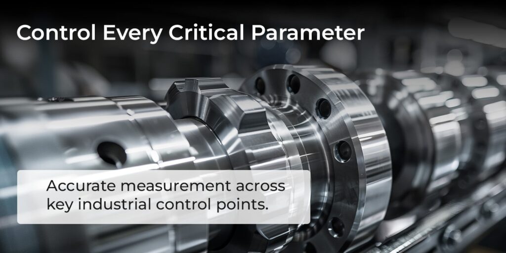 Industrial equipment with measurement focus